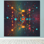 onderling verweven gegevensstromen canvas afdruk (Insitu (Houten vloer))