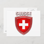 Onderlinge vlag van Zwitserland van het schild van Briefkaart (Voorkant / Achterkant)