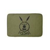 Ondermaats Maccabee-schild en luidsprekers Badmat (Voorkant)