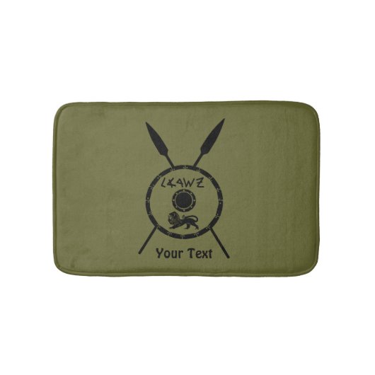 Ondermaats Maccabee-schild en luidsprekers Badmat (Voorkant)