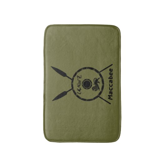 Ondermaats Maccabee-schild en luidsprekers Badmat (Voorkant Verticaal)