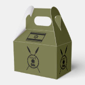 Ondermaats Maccabee-schild en luidsprekers Bedankdoosjes (Achterkant)