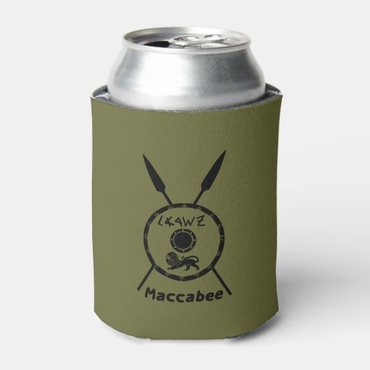 Ondermaats Maccabee-schild en luidsprekers Blikjeskoeler (Blikje Voorkant)