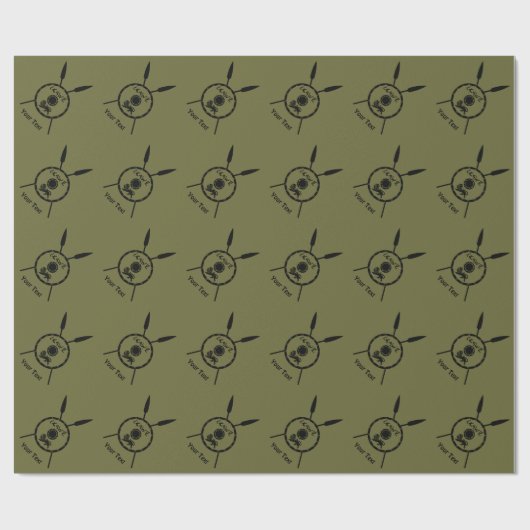 Ondermaats Maccabee-schild en luidsprekers Cadeaupapier (Vlak)