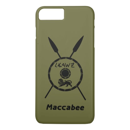 Ondermaats Maccabee-schild en luidsprekers Case-Mate iPhone Case (Achterkant)