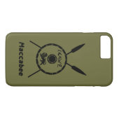 Ondermaats Maccabee-schild en luidsprekers Case-Mate iPhone Case (Achterkant (Horizontaal))