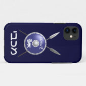 Ondermaats Maccabee-schild en luidsprekers Case-Mate iPhone Case (Achterkant (horizontaal))