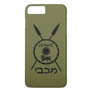 Ondermaats Maccabee-schild en luidsprekers Case-Mate iPhone Case