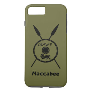 Ondermaats Maccabee-schild en luidsprekers iPhone 8/7 Plus Hoesje