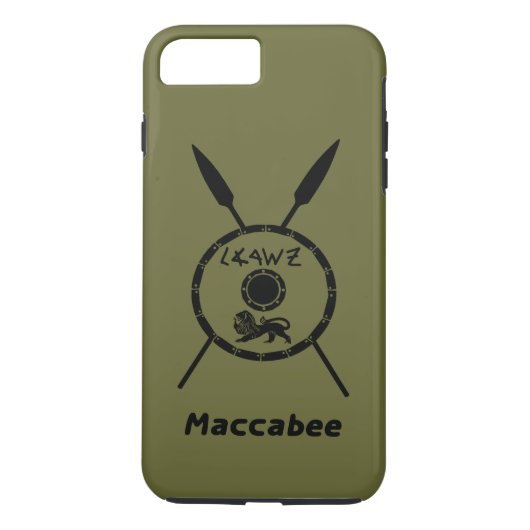 Ondermaats Maccabee-schild en luidsprekers Case-Mate iPhone Case (Achterkant)