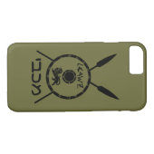 Ondermaats Maccabee-schild en luidsprekers Case-Mate iPhone Case (Achterkant (Horizontaal))