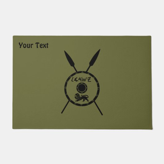 Ondermaats Maccabee-schild en luidsprekers Deurmat (Voorkant)