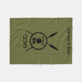 Ondermaats Maccabee-schild en luidsprekers Fleece Deken (Voorkant (Horizontaal))