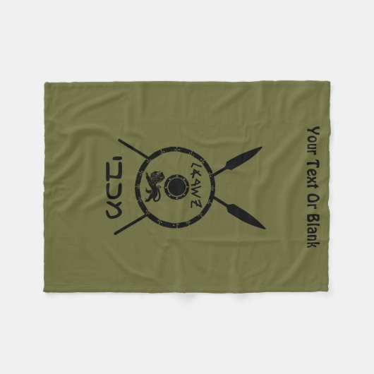 Ondermaats Maccabee-schild en luidsprekers Fleece Deken (Voorkant (Horizontaal))