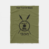 Ondermaats Maccabee-schild en luidsprekers Fleece Deken (Voorkant)