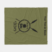 Ondermaats Maccabee-schild en luidsprekers Fleece Deken (Voorkant (Horizontaal))