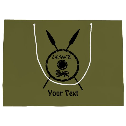 Ondermaats Maccabee-schild en luidsprekers Groot Cadeauzakje (Achterkant)