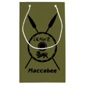 Ondermaats Maccabee-schild en luidsprekers Klein Cadeauzakje (Achterkant)