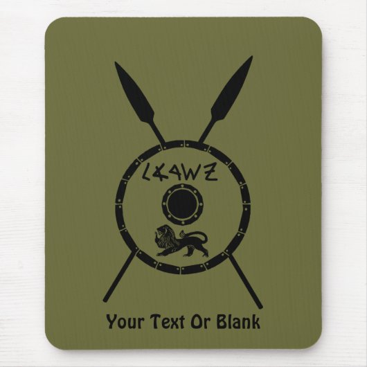 Ondermaats Maccabee-schild en luidsprekers Muismat (Voorkant)