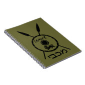 Ondermaats Maccabee-schild en luidsprekers Notitieboek (Rechterzijde)