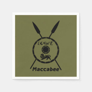 Ondermaats Maccabee-schild en luidsprekers Servet