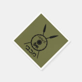 Ondermaats Maccabee-schild en luidsprekers Servet (Hoek)