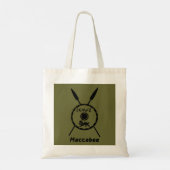 Ondermaats Maccabee-schild en luidsprekers Tote Bag (Achterkant)