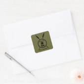Ondermaats Maccabee-schild en luidsprekers Vierkante Sticker (Envelop)