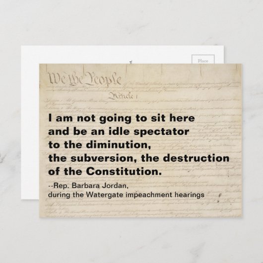 Ondermijning en vernietiging van de grondwet briefkaart (Voorkant / Achterkant)