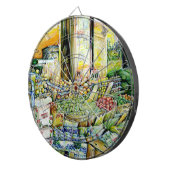 Ondermijning van artistieke herkenning dartbord (Voorkant Rechts)