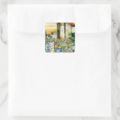 Ondermijning van artistieke herkenning vierkante sticker (Tas)