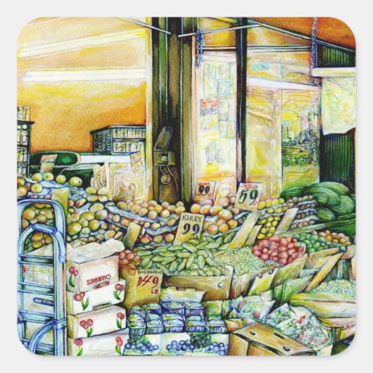 Ondermijning van artistieke herkenning vierkante sticker (Voorkant)