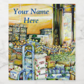 Ondermijning van artistieke herkenning wijn etiket (Enkel label)