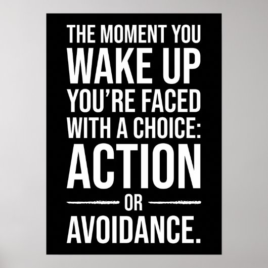 Onderneem actie - Gym, drukte, succes Motivatie Poster (Voorkant)