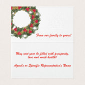 Ondernemend | Kerstkrans voor klanten Kaart (Binnenkant ongevouwen)