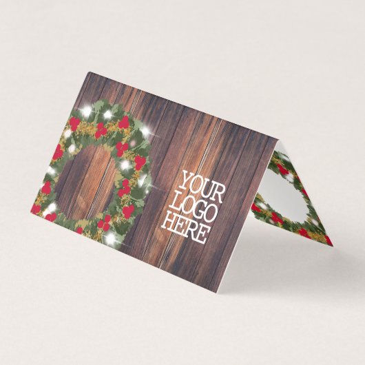 Ondernemend | Kerstkrans voor klanten Kaart (Achterkant)