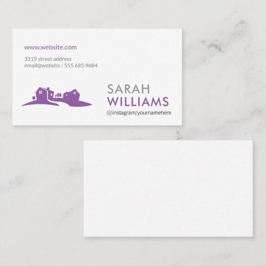 Ondernemend | makelaar in onroerend goed | makelaa visitekaartje (Voorkant / Achterkant)