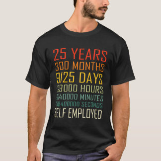 Ondernemer 25 jaar Jubileum Zelf Werkzaam T-shirt