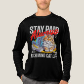 Ondernemer Baas Cat Blijf Ambitieus Tri-Blend Shirt (Voorkant volledig)