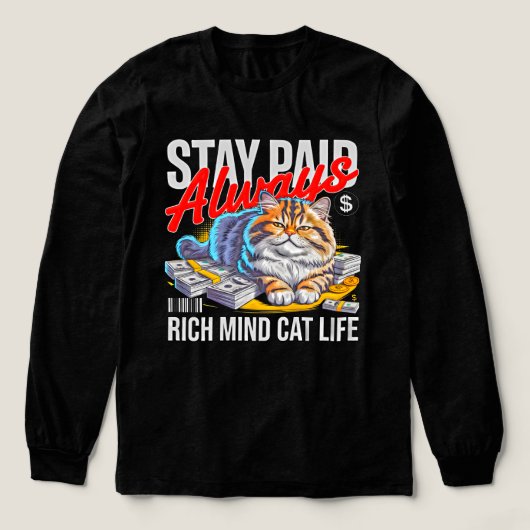 Ondernemer Baas Cat Blijf Ambitieus Tri-Blend Shirt (Voorkant)