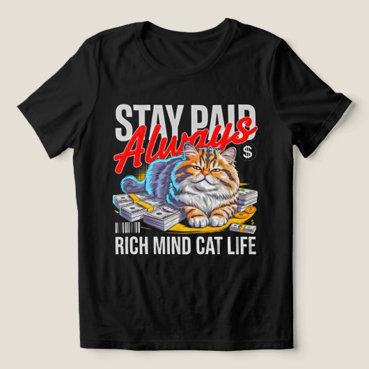 Ondernemer Boss Babe - Rijke Geest Kat Moeder Geld Tri-Blend Shirt (Design voorkant)