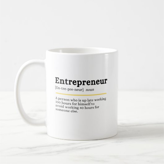 Ondernemer Definitie Gepersonaliseerd Koffiemok (Links)