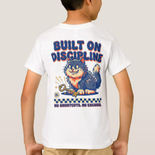 Ondernemer: Discipline & Strijd Retro kat T-shirt