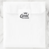 Ondernemer Goal Digger Boss Business CEO Manager Vierkante Sticker (Tas)
