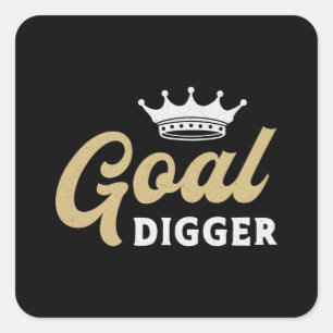 Ondernemer Goal Digger Boss Business Manager CEO Vierkante Sticker