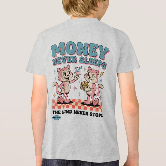 Ondernemer Kat Baas - Geld Hustle Cadeau Tri-Blend Shirt (Achterkant)