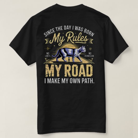 Ondernemer Kat Baas T-Shirt - Mijn Regels Mijn Weg (Design achterkant)