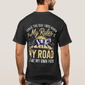 Ondernemer Kat Baas T-Shirt - Mijn Regels Mijn Weg (Achterkant)