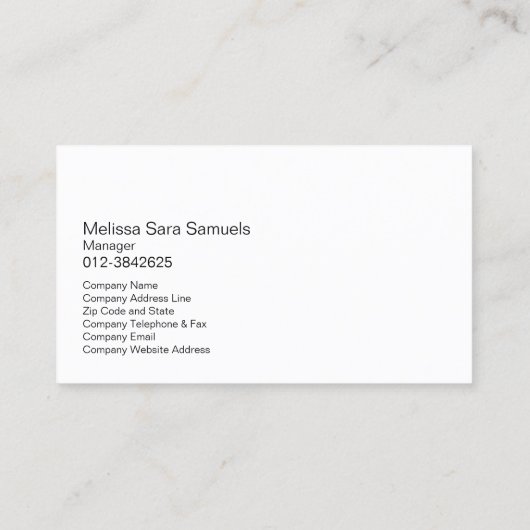 Ondernemer Zwart Wereldbol Icon Professional Visitekaartje (Achterkant)