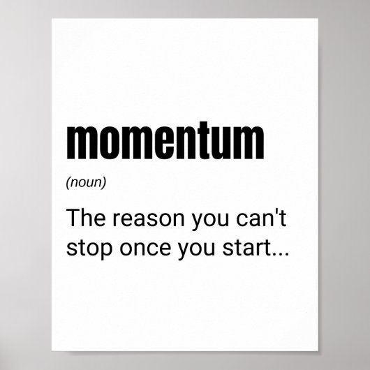 Ondernemers & Leiders Momentum Definitie Poster (Voorkant)